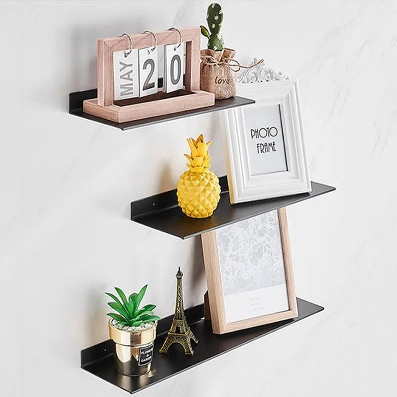 Floating Bathroom Shelves Without Drilling Storage Wall Rack Home Organizer Ledge Hardwares