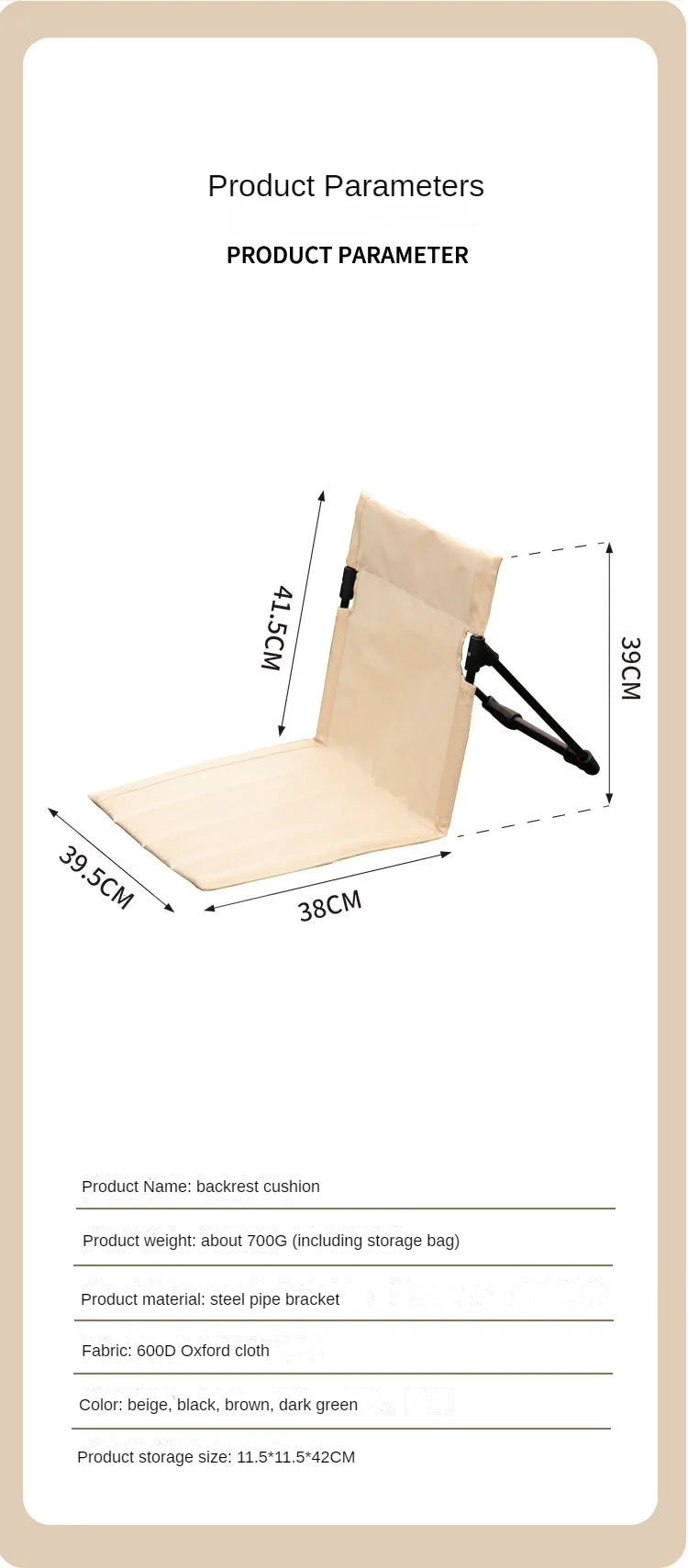 Outdoor Camping Lightweight Comfortable Folding Chair Park