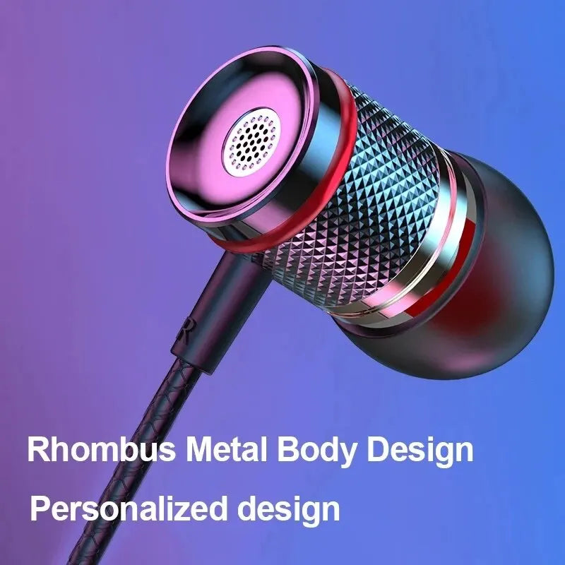 Headphone Stereo Wired Headset With Mic Earbuds For Samsung Android