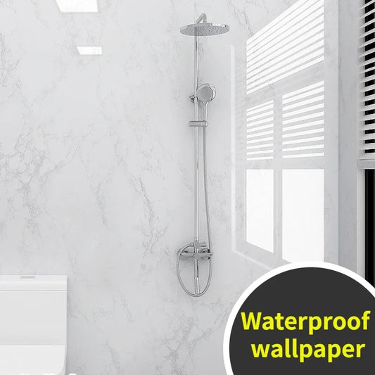 Modern Wallpaper Roll with 10 Meters Waterproof Mould Proof Stickers Bathrooms Kitchen