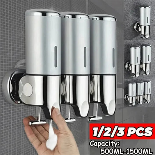 Holder Wall Mount Soap Shampoo Gel Shower Liquid Container For Bathroom Accessorie