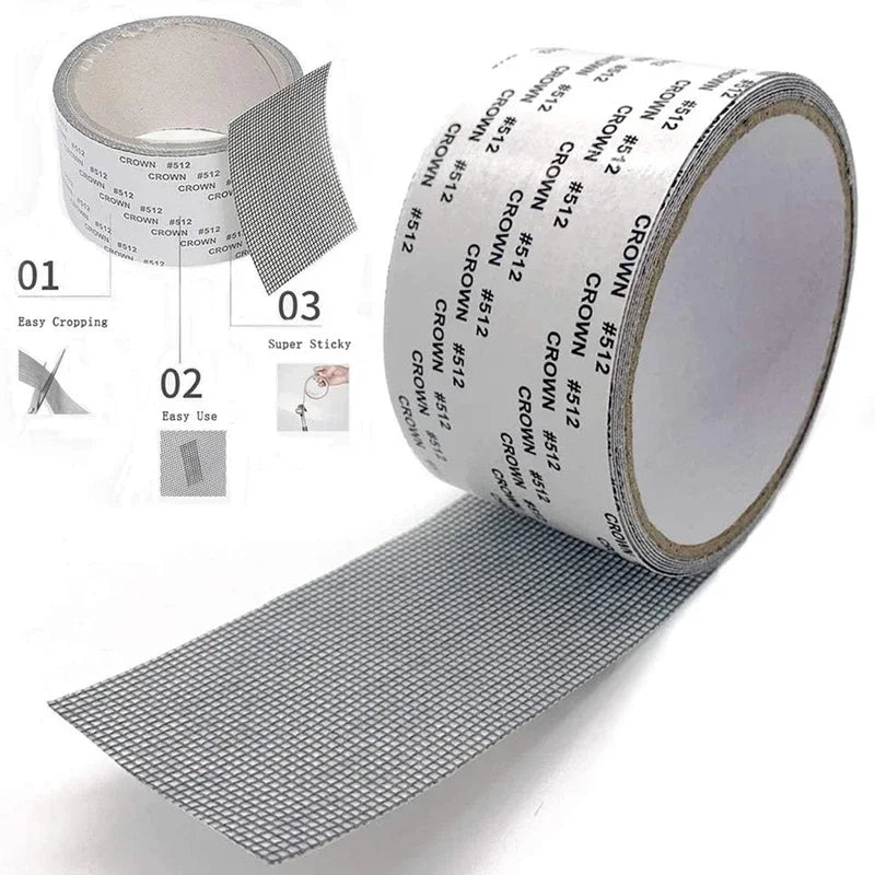 5x200cm Screen Repair Tape Window Door Waterproof Mosquito Net Patch Self-adhesive Super Fix Mesh Netting Broken Holes Tool