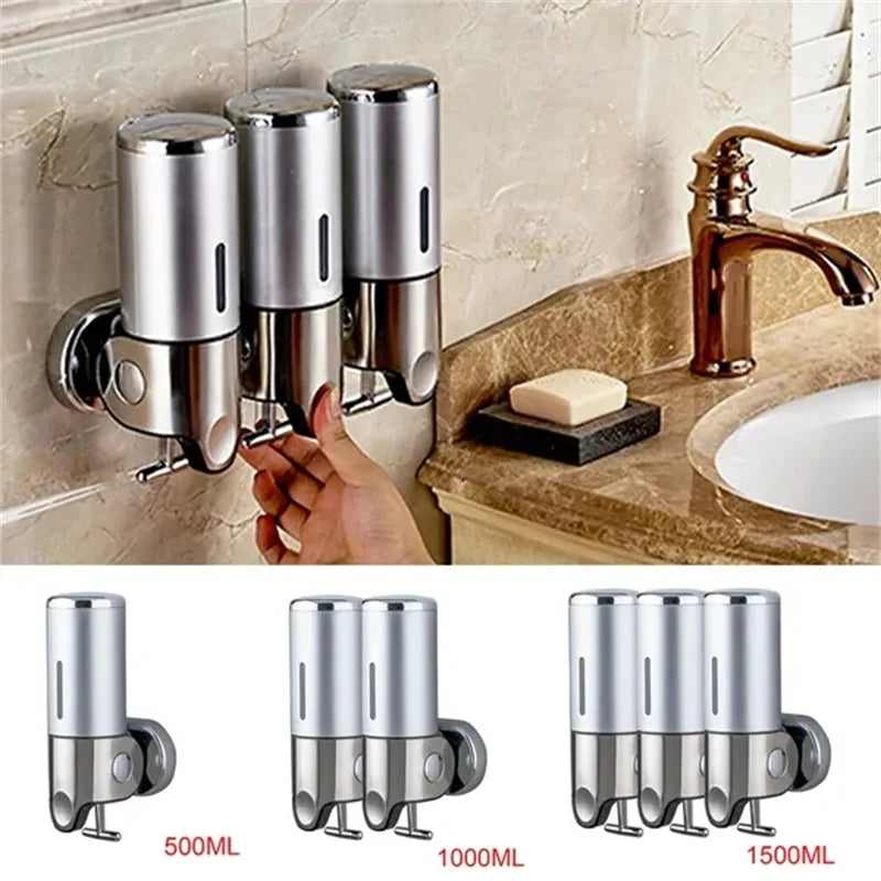 Holder Wall Mount Soap Shampoo Gel Shower Liquid Container For Bathroom Accessorie