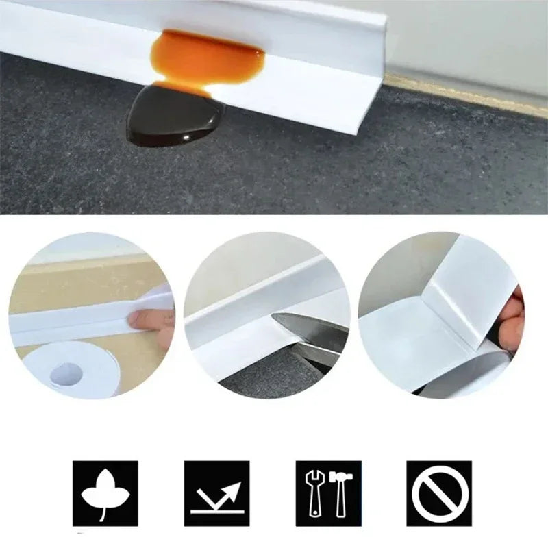 2.2x3.2mPVC Sealing Strip Tape For Bathroom Bath Toilet Kitchen