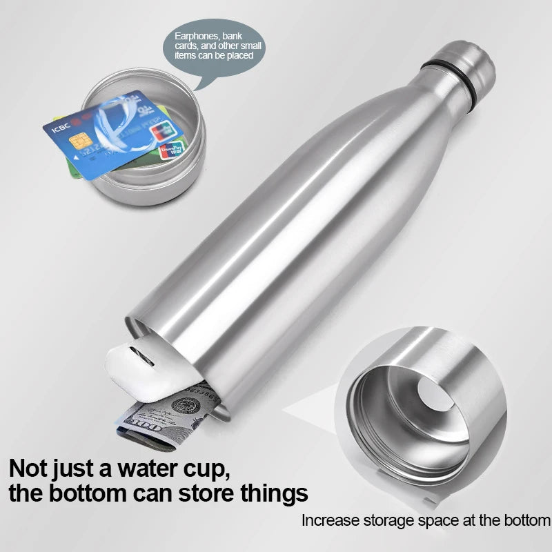 Secret Hidden Safe Steel Water Bottle