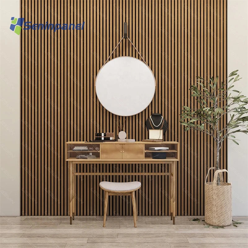 Sound Proof Walnut Veneer Wood Wool Slat Wall Wooden Akupanel Acoustic Panels For Walls