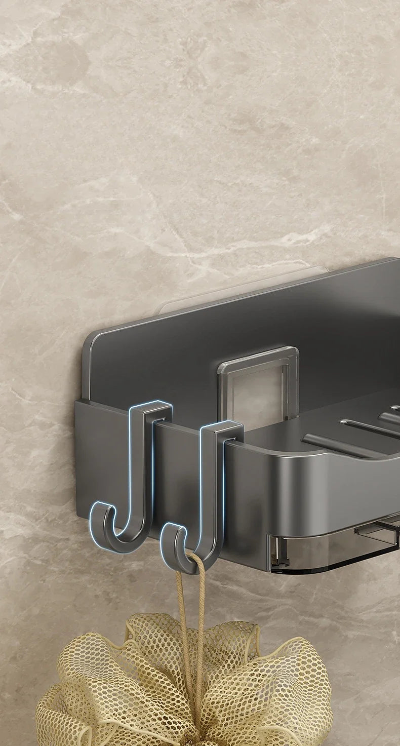 Bathroom Soap Holder Free-Punching Wall Mounted Soap Sponge Holder