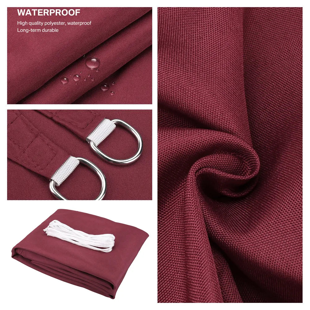 5x5x5/2x2x2M Waterproof Sun Shelter Triangle