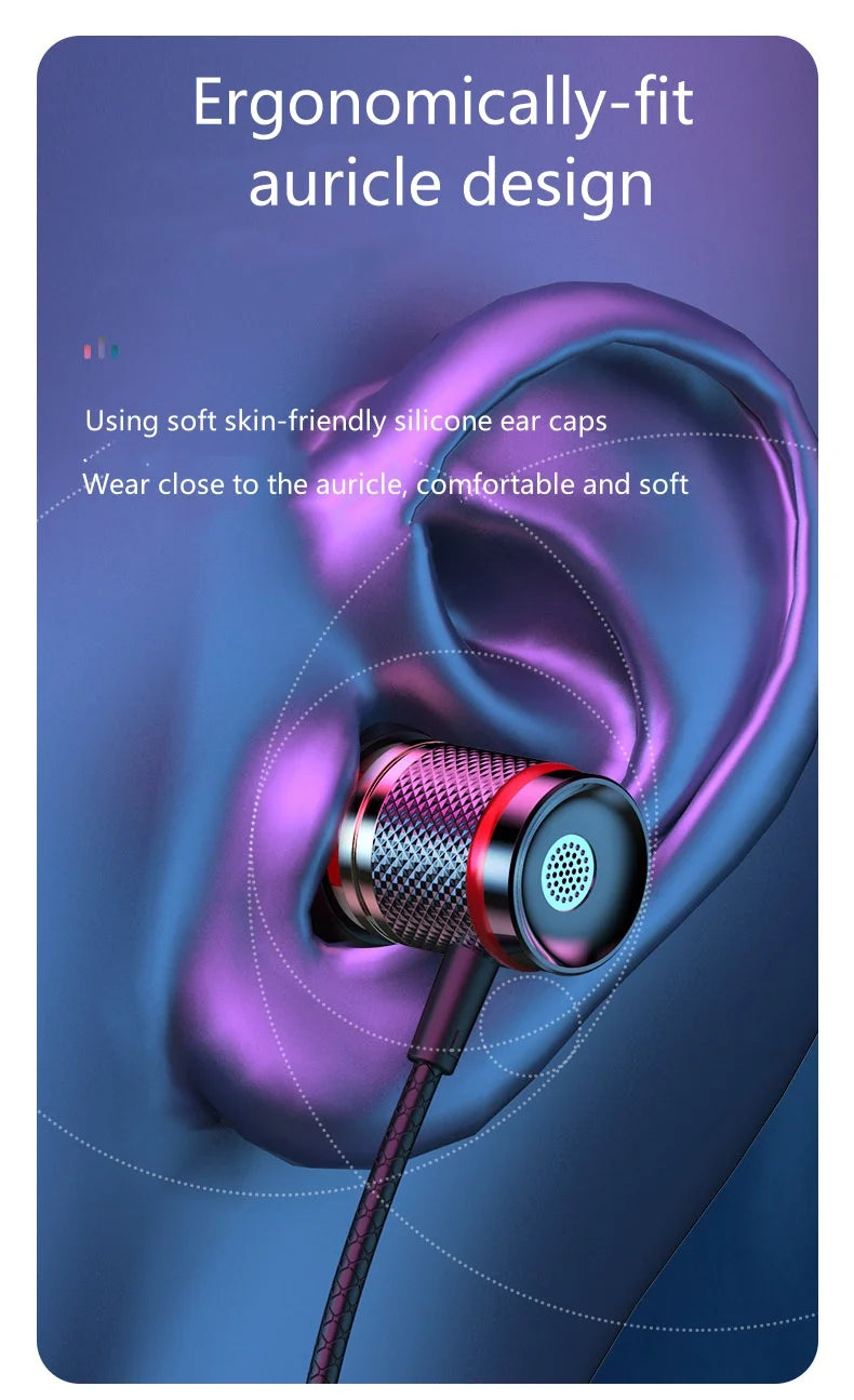 Headphone Stereo Wired Headset With Mic Earbuds For Samsung Android