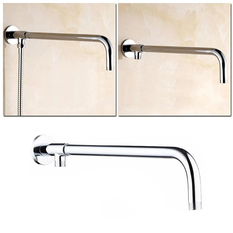 15-52cm Shower Head Extension Arm Wall Mounted Stainless Steel