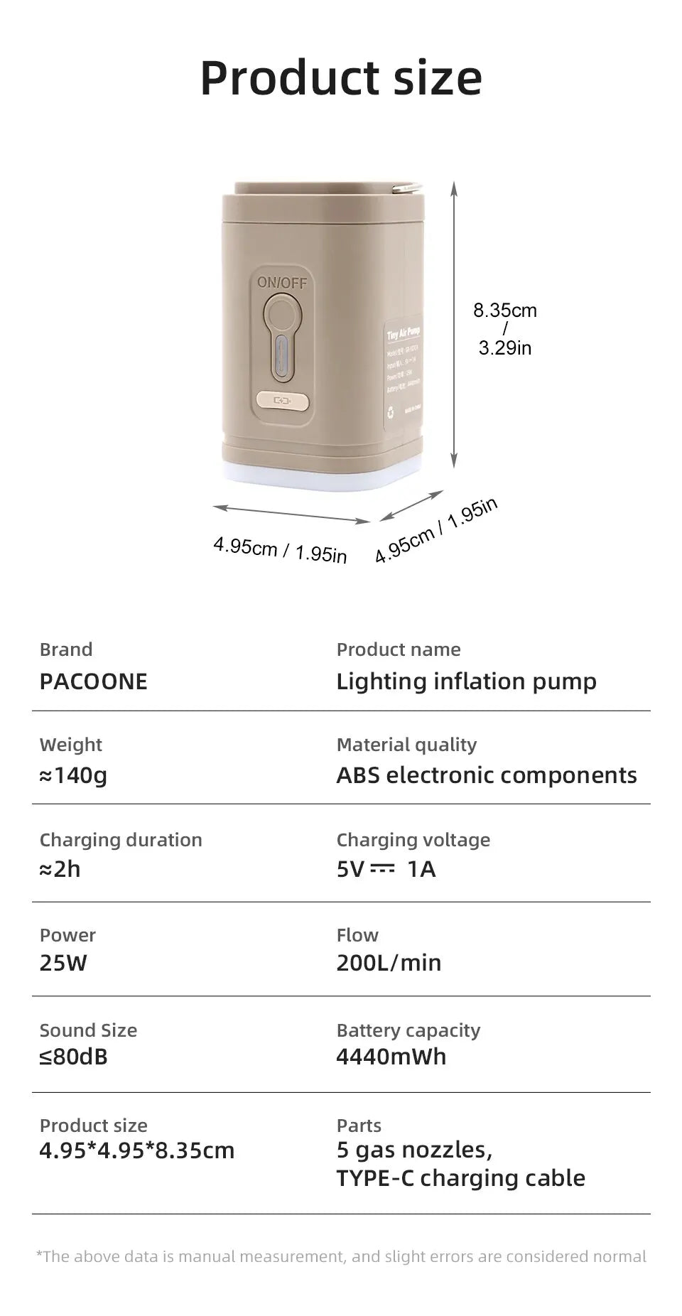 Electric Air Pump Portable Wireless Air Compressor