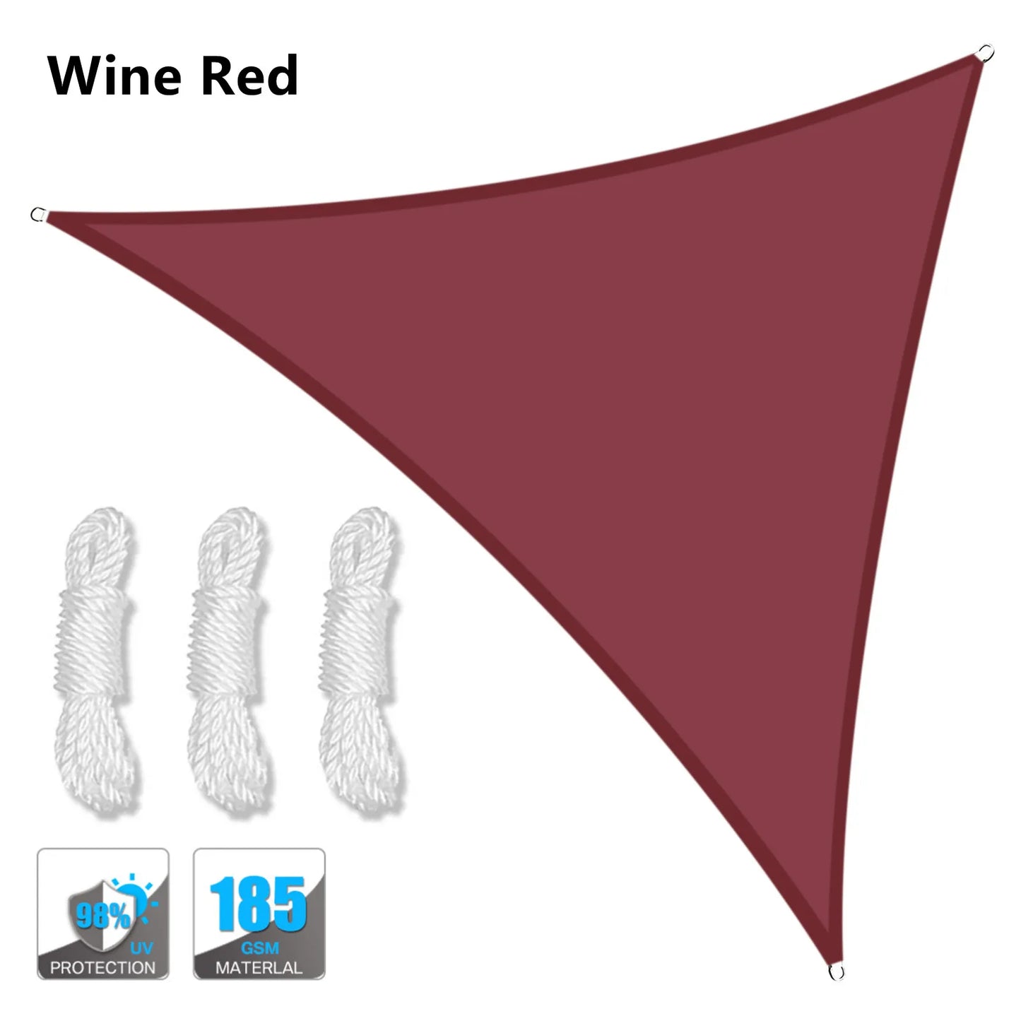 5x5x5/2x2x2M Waterproof Sun Shelter Triangle