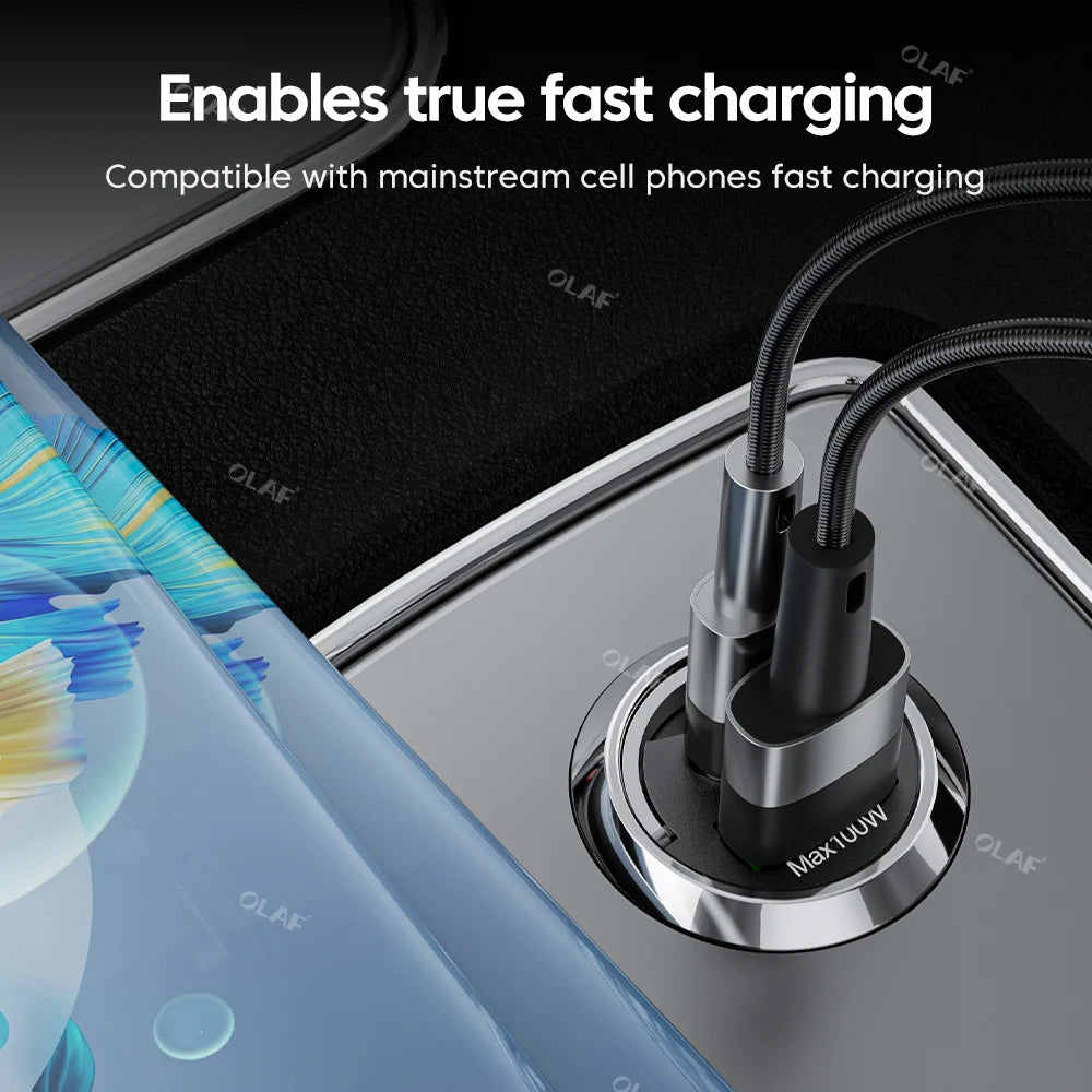 Pull Ring Fast Charging Car Charger USB