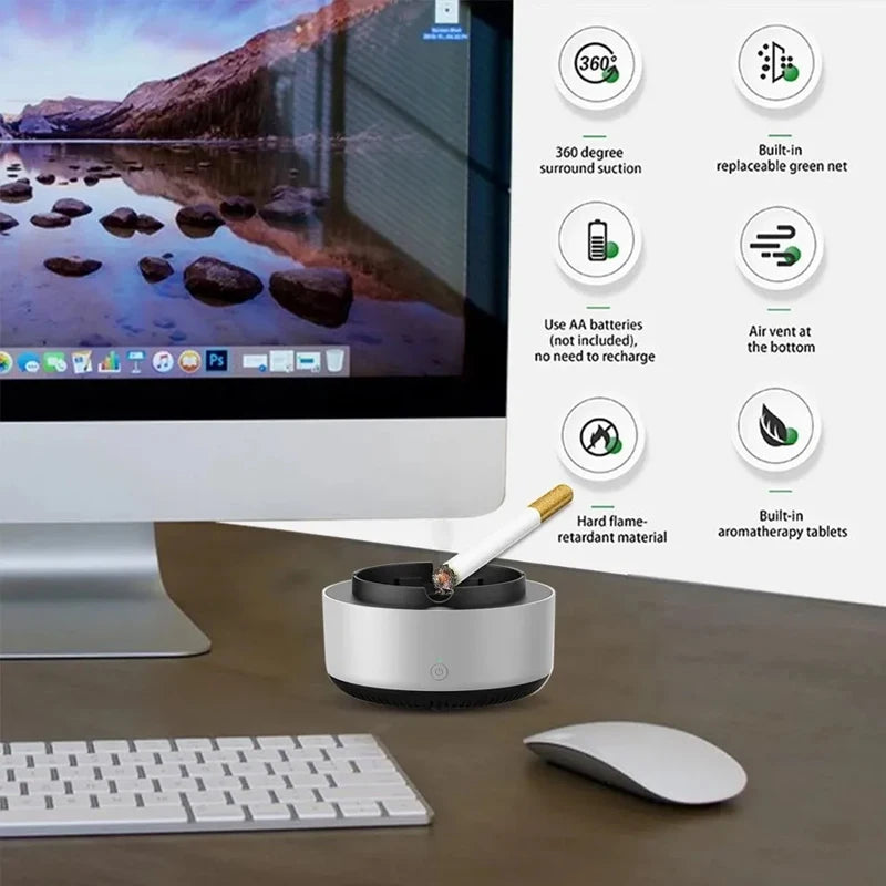 Multipurpose Ashtray with Air Purifier Function