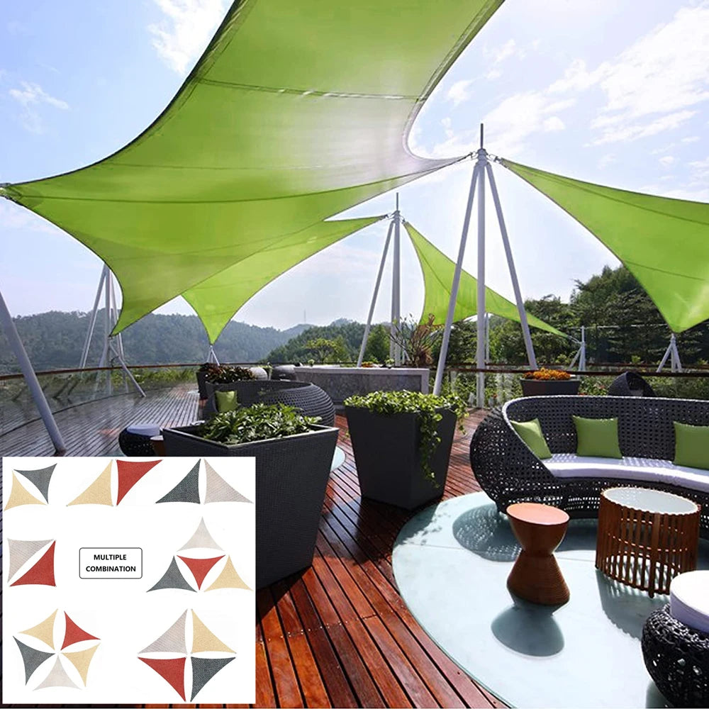 5x5x5/2x2x2M Waterproof Sun Shelter Triangle