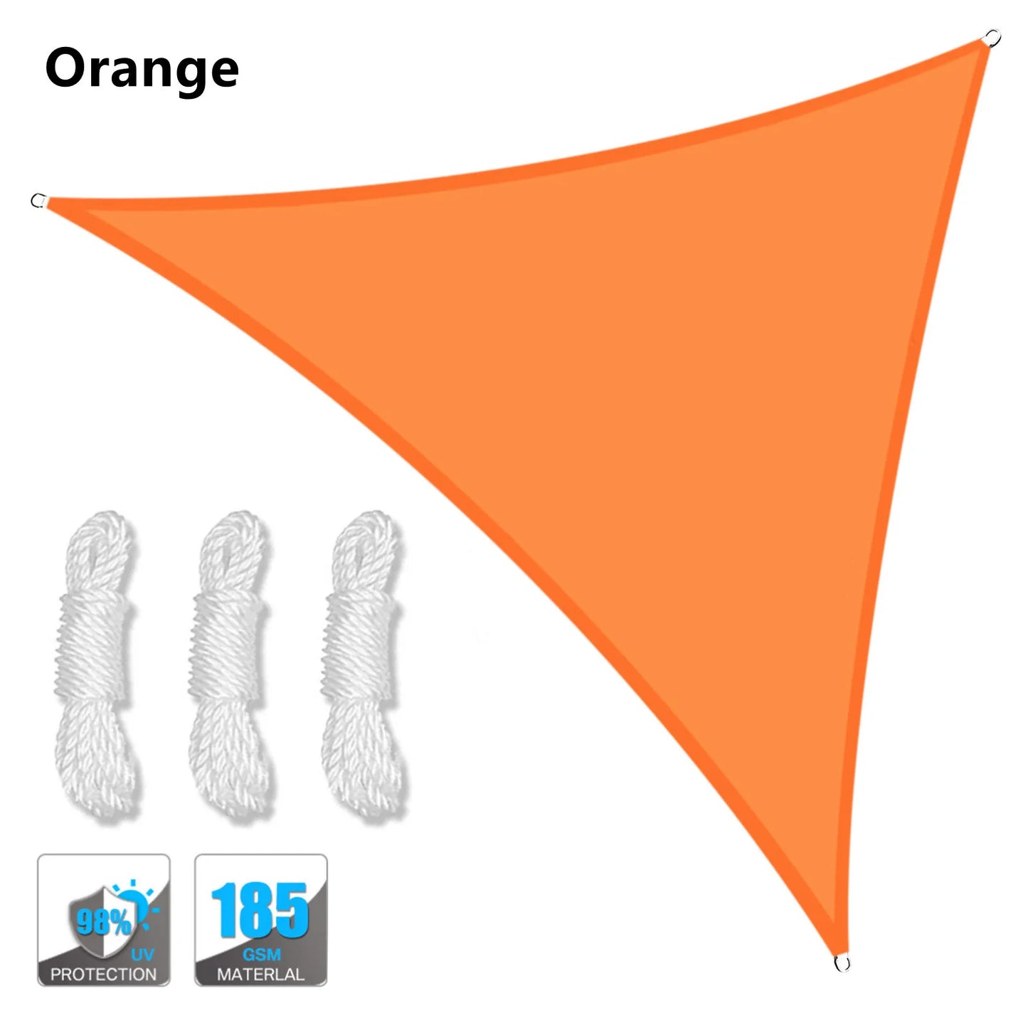 5x5x5/2x2x2M Waterproof Sun Shelter Triangle