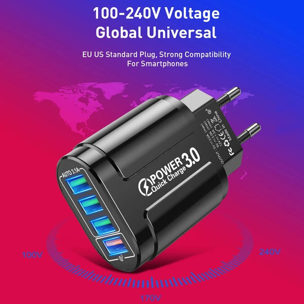 Fast Charging USB Type C Charger 4 Port