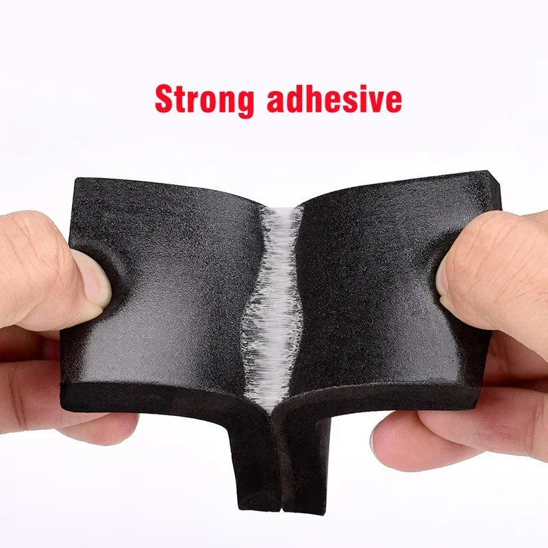 Black Rubber Sponge Door Window Seal Strip Waterproof Soundproof Self Adhesive Anti-collision Pad EVA Foam Single Sided Tape
