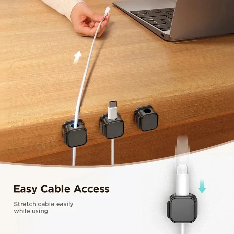 Magnetic Cable Clip Cable Holder,Adhesive Wire Keeper Cord Cable Organizer ,Usb Charging Line Winder For Office Desktop Home
