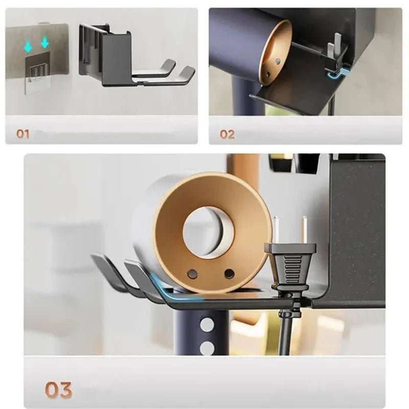 Hair Dryer Organizer Storage Bathroom Accessories