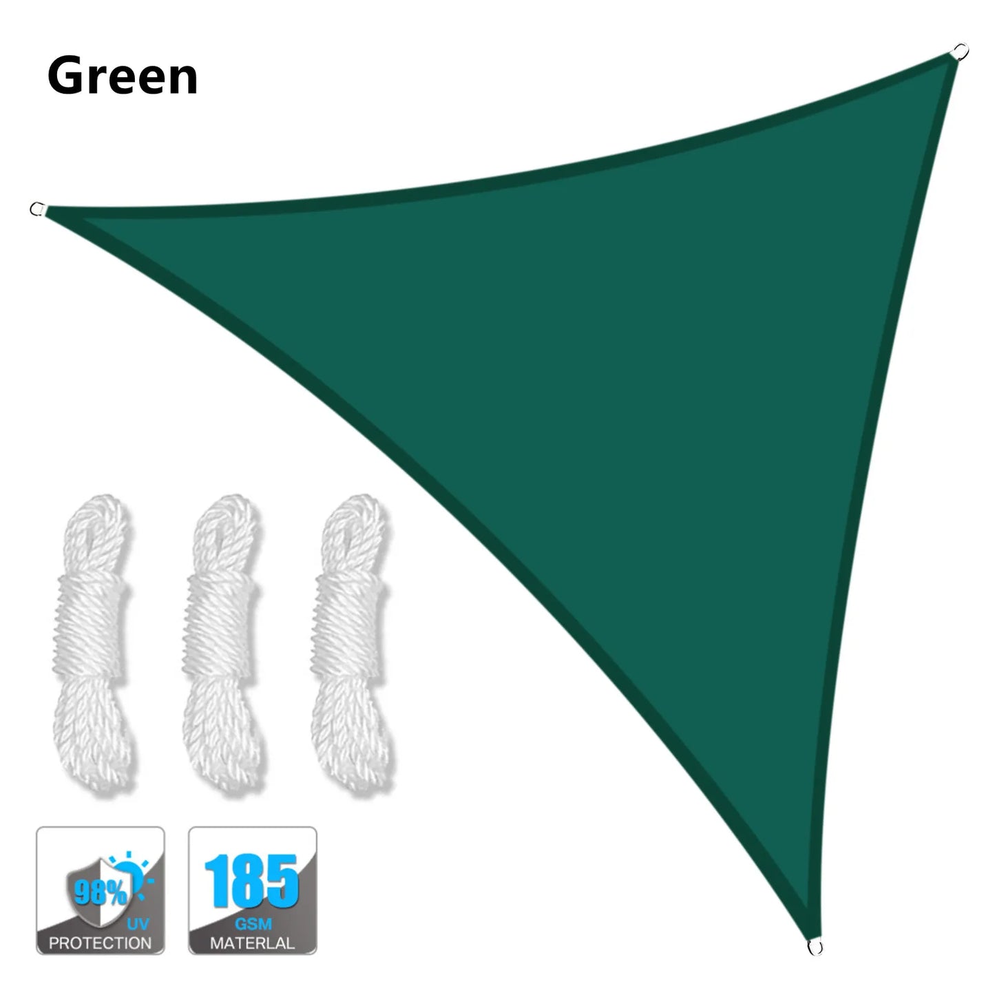 5x5x5/2x2x2M Waterproof Sun Shelter Triangle