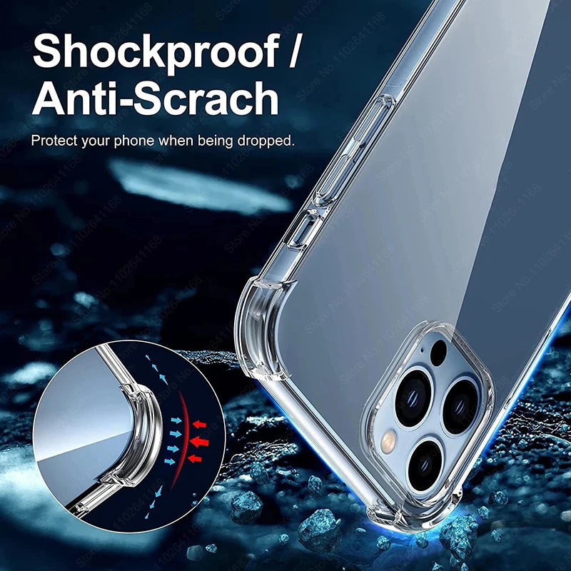Luxury Shockproof Clear Phone Cases For iPhone
