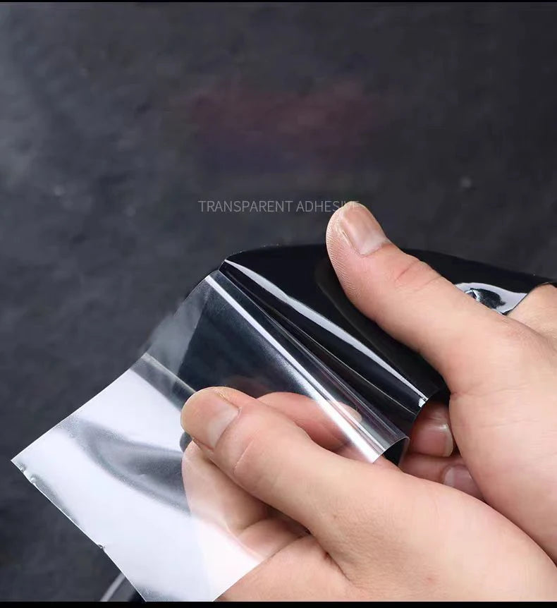 Nano Carbon Fiber Car Adhesive Tapes DIY Paste Strip Auto Door Sill Side Mirror Anti Scratch Stickers Waterproof Protection Film