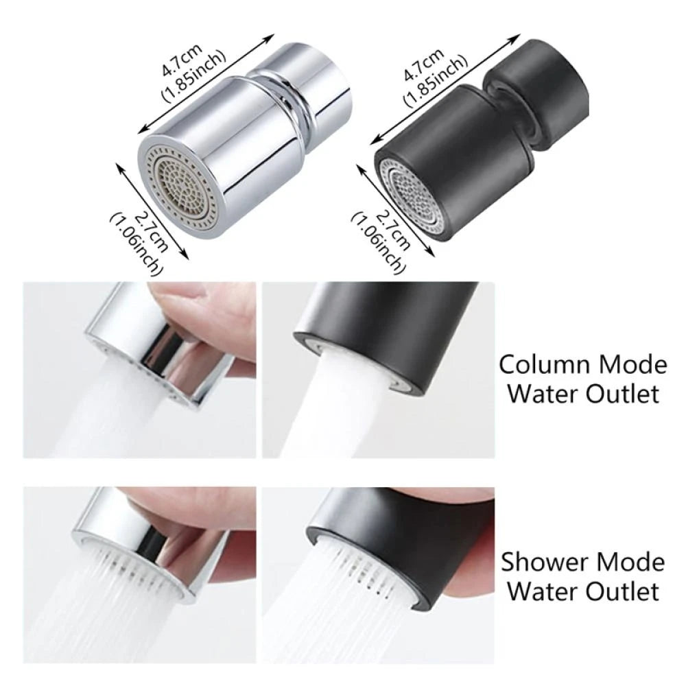 360° Rotary Kitchen Faucet Spray Head Filter washbasin Splash proof Adapter 2 Mode