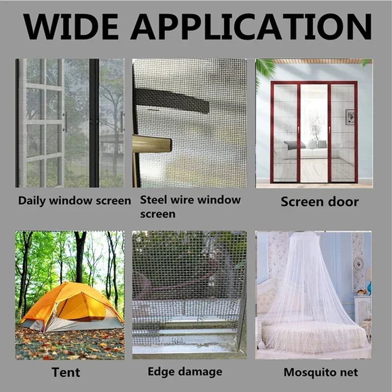 5x200cm Screen Repair Tape Window Door Waterproof Mosquito Net Patch Self-adhesive Super Fix Mesh Netting Broken Holes Tool