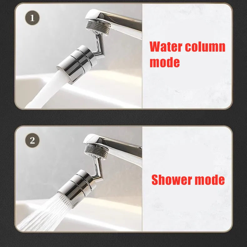 360° Rotary Kitchen Faucet Spray Head Filter washbasin Splash proof Adapter 2 Mode