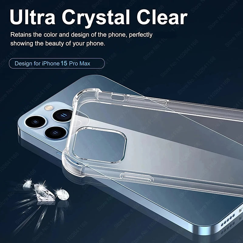 Luxury Shockproof Clear Phone Cases For iPhone