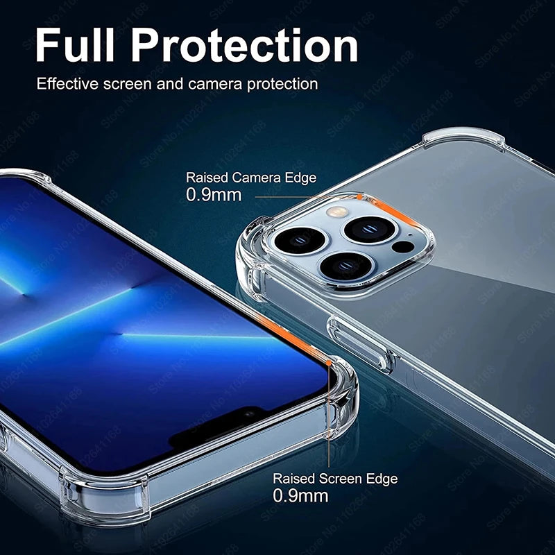 Luxury Shockproof Clear Phone Cases For iPhone