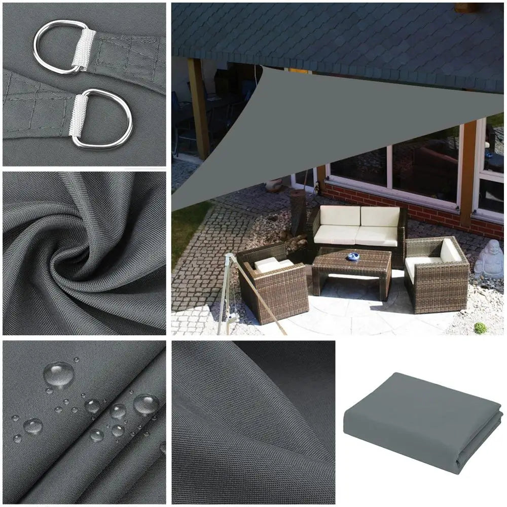 5x5x5/2x2x2M Waterproof Sun Shelter Triangle