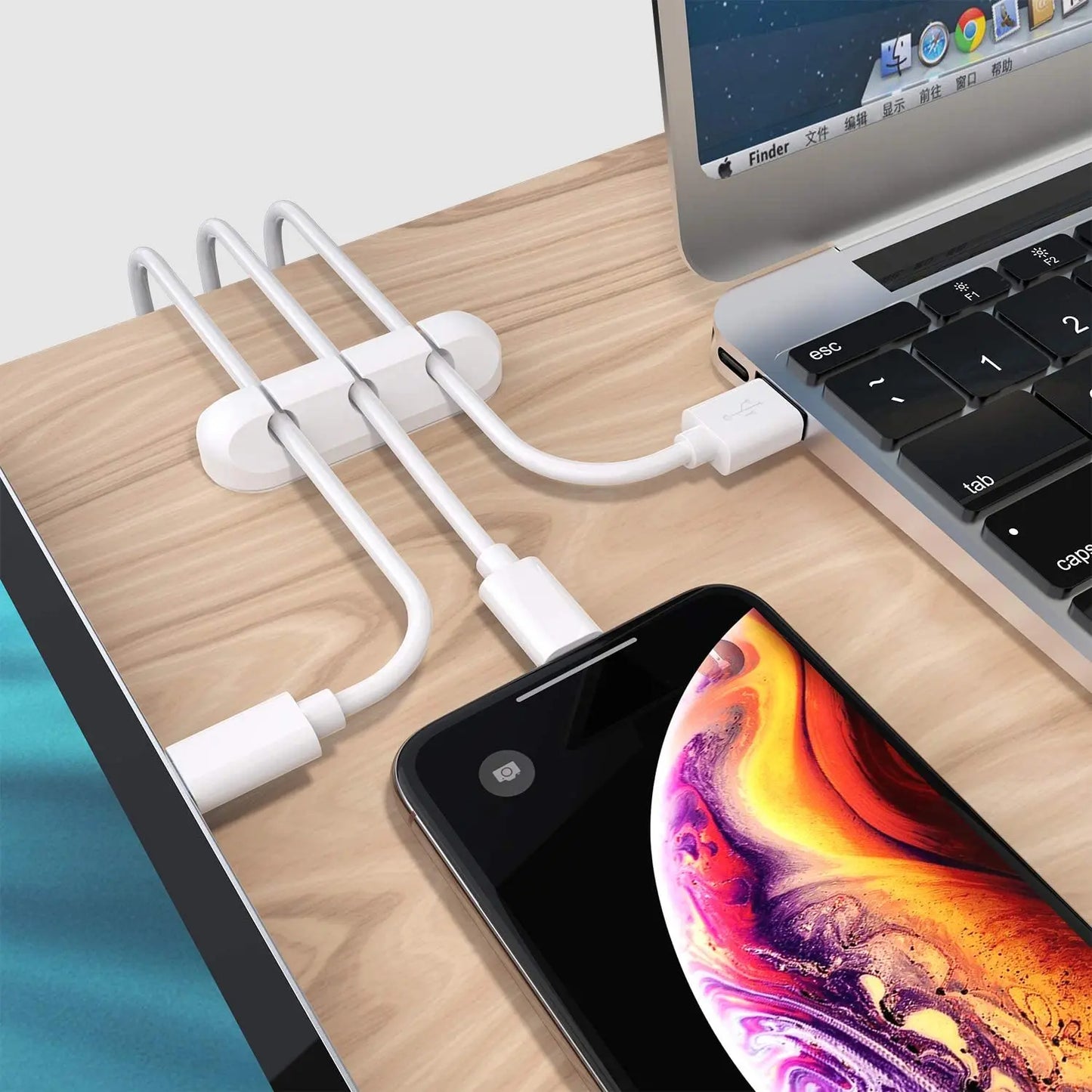Silicone USB Cable  Winder Desktop