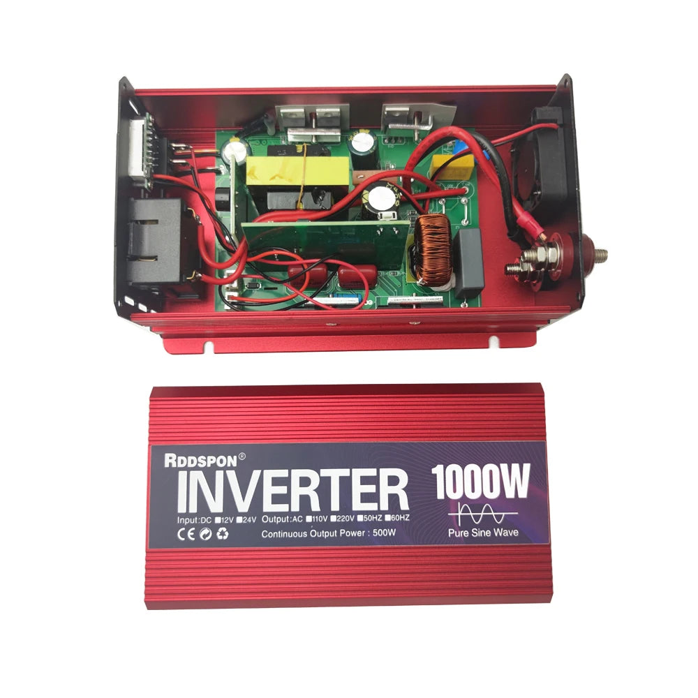 Pure Sine Wave Inverter Portable Power banks Converter DC 12v To AC 110V 220V Solar Inverter Peak Power 1000W 1600W 2000W 3000W