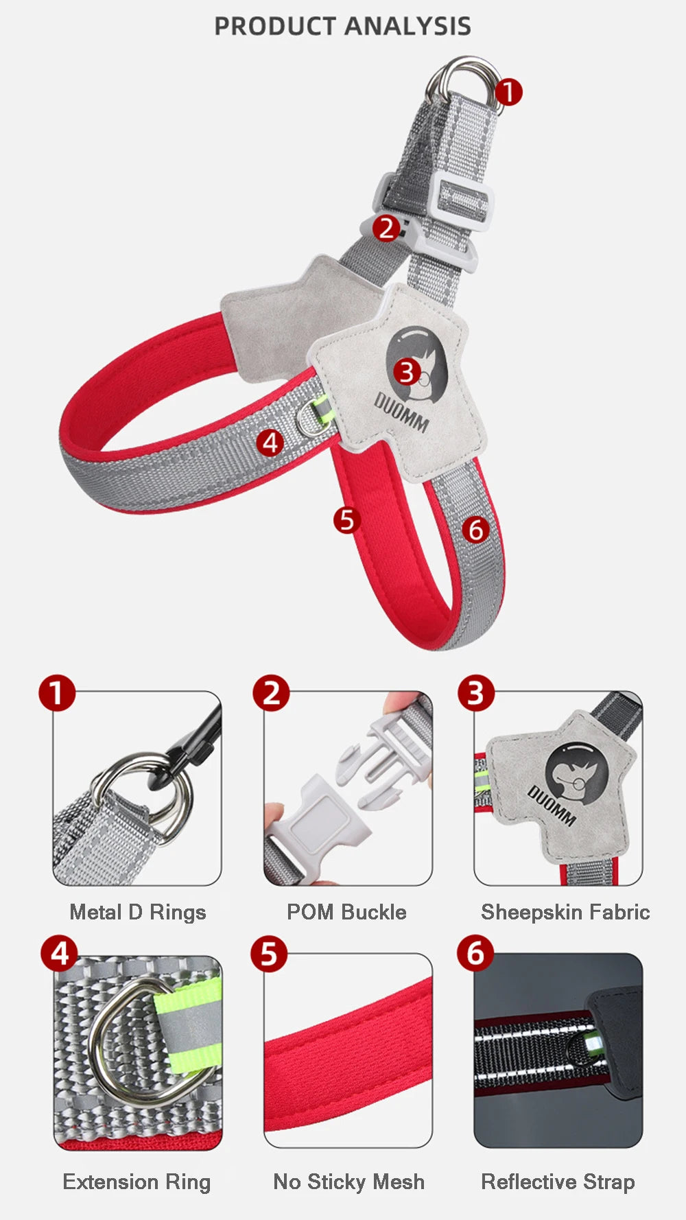 Y Dog Harness for Small Medium Dogs