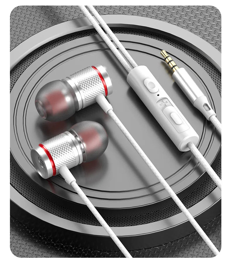 Headphone Stereo Wired Headset With Mic Earbuds For Samsung Android
