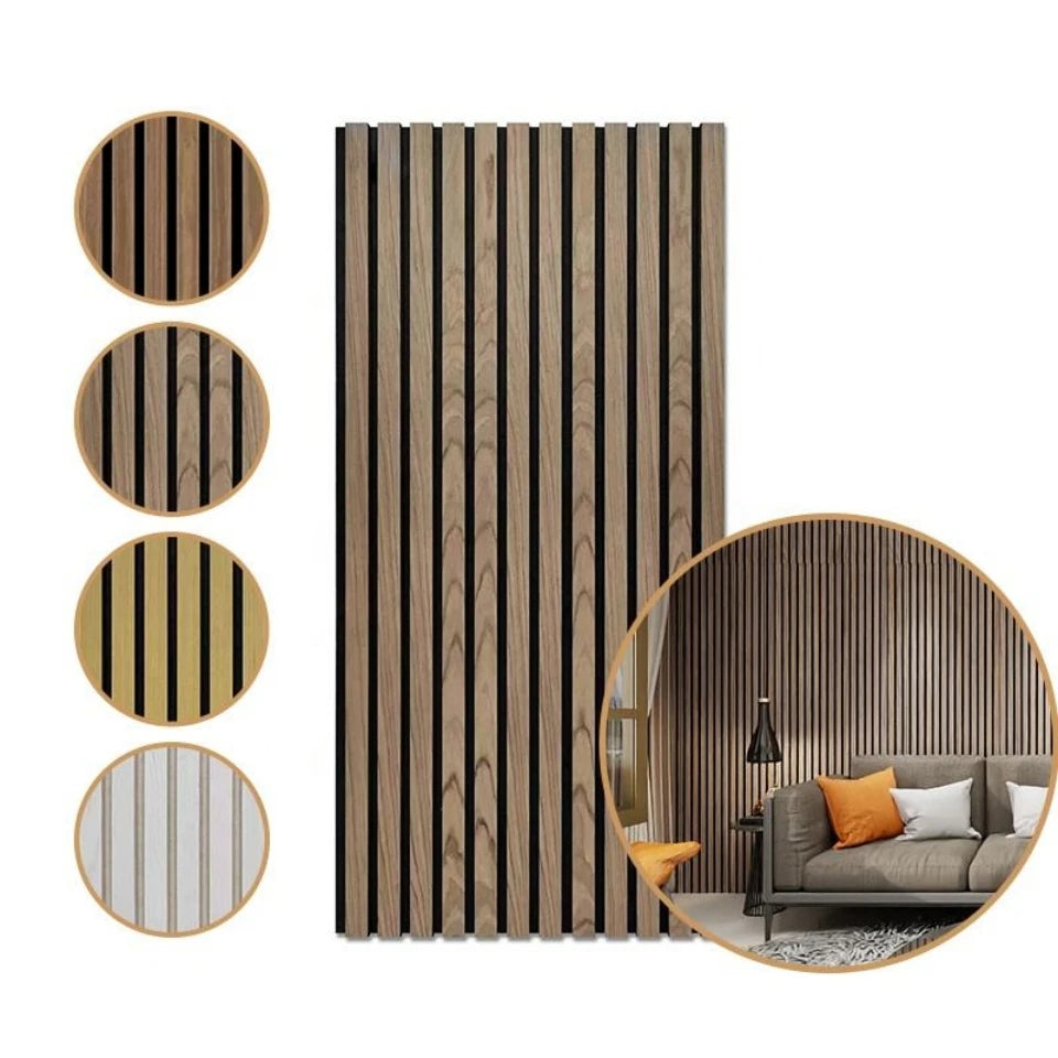 Sound Proof Walnut Veneer Wood Wool Slat Wall Wooden Akupanel Acoustic Panels For Walls