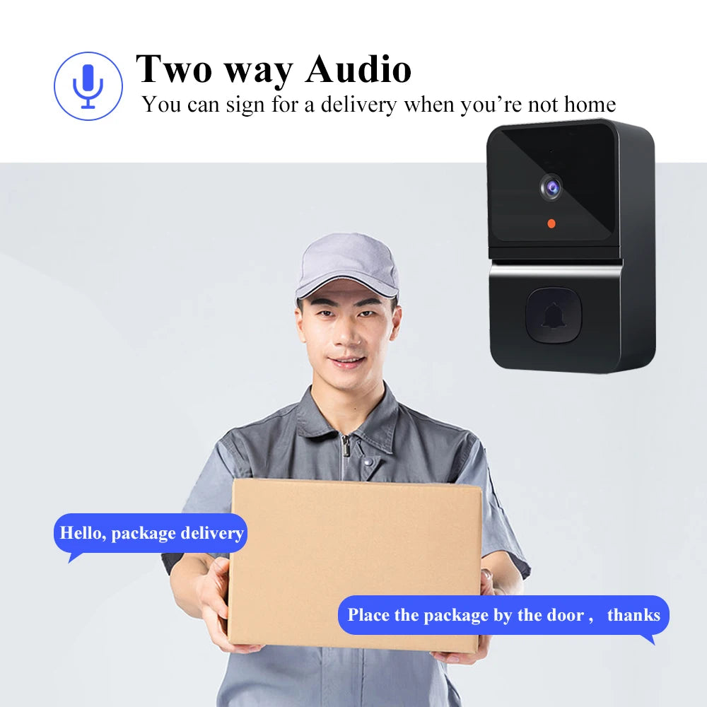 Video Doorbell Smart Home Wireless Security Protection Camera Ring Door Bell Intercom Night Vision