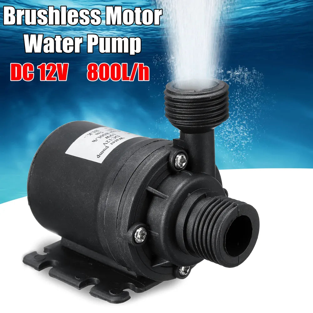 Quiet Water Pump Mini DC12V/24V Brushless Motor Submersible Aquarium Water Pump