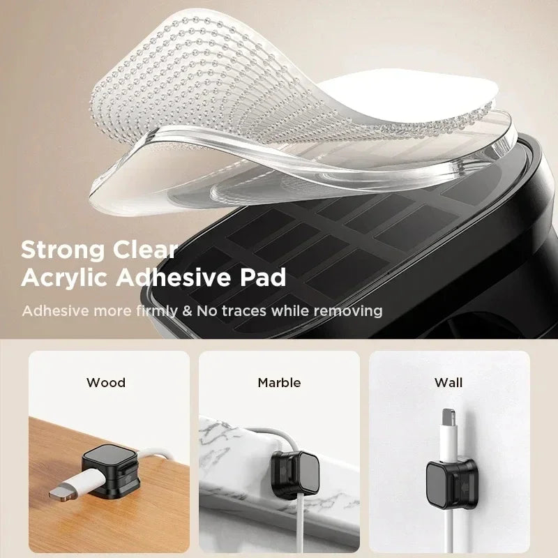 Magnetic Cable Clip Cable Holder,Adhesive Wire Keeper Cord Cable Organizer ,Usb Charging Line Winder For Office Desktop Home