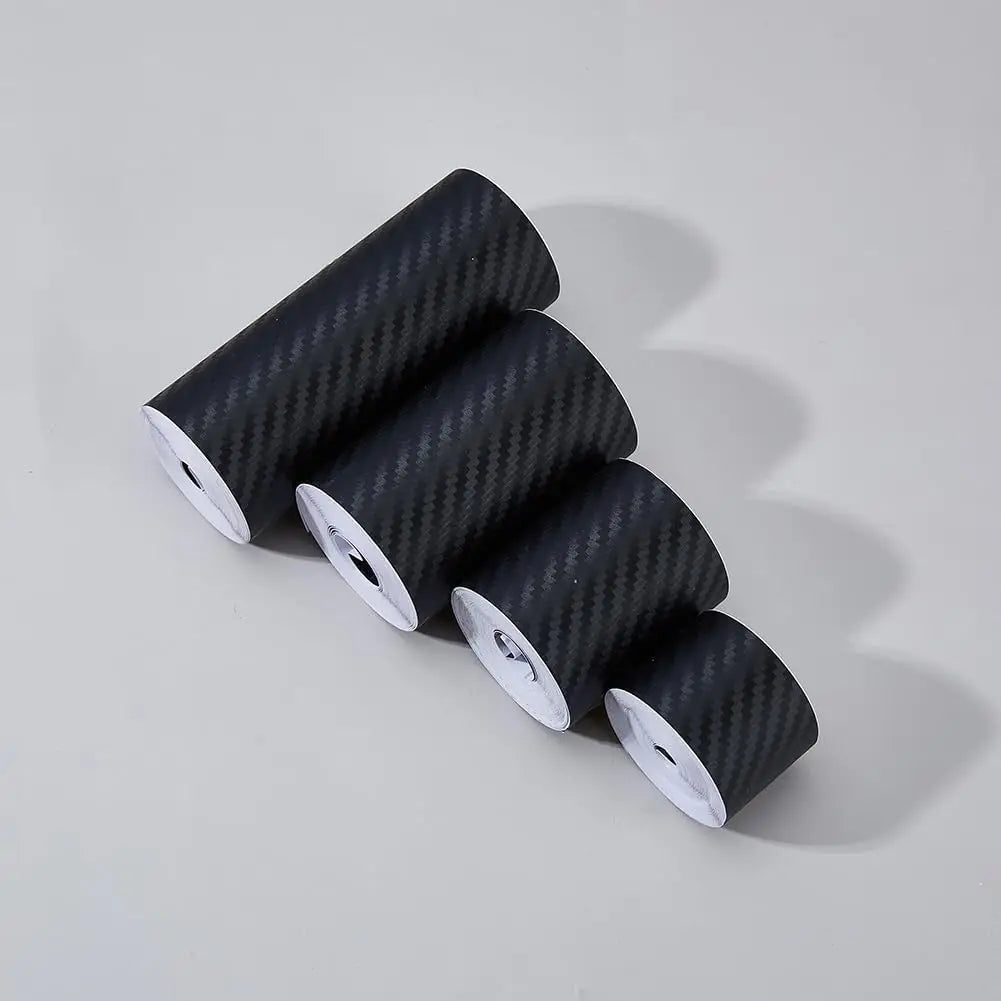 Nano Carbon Fiber Car Adhesive Tapes DIY Paste Strip Auto Door Sill Side Mirror Anti Scratch Stickers Waterproof Protection Film